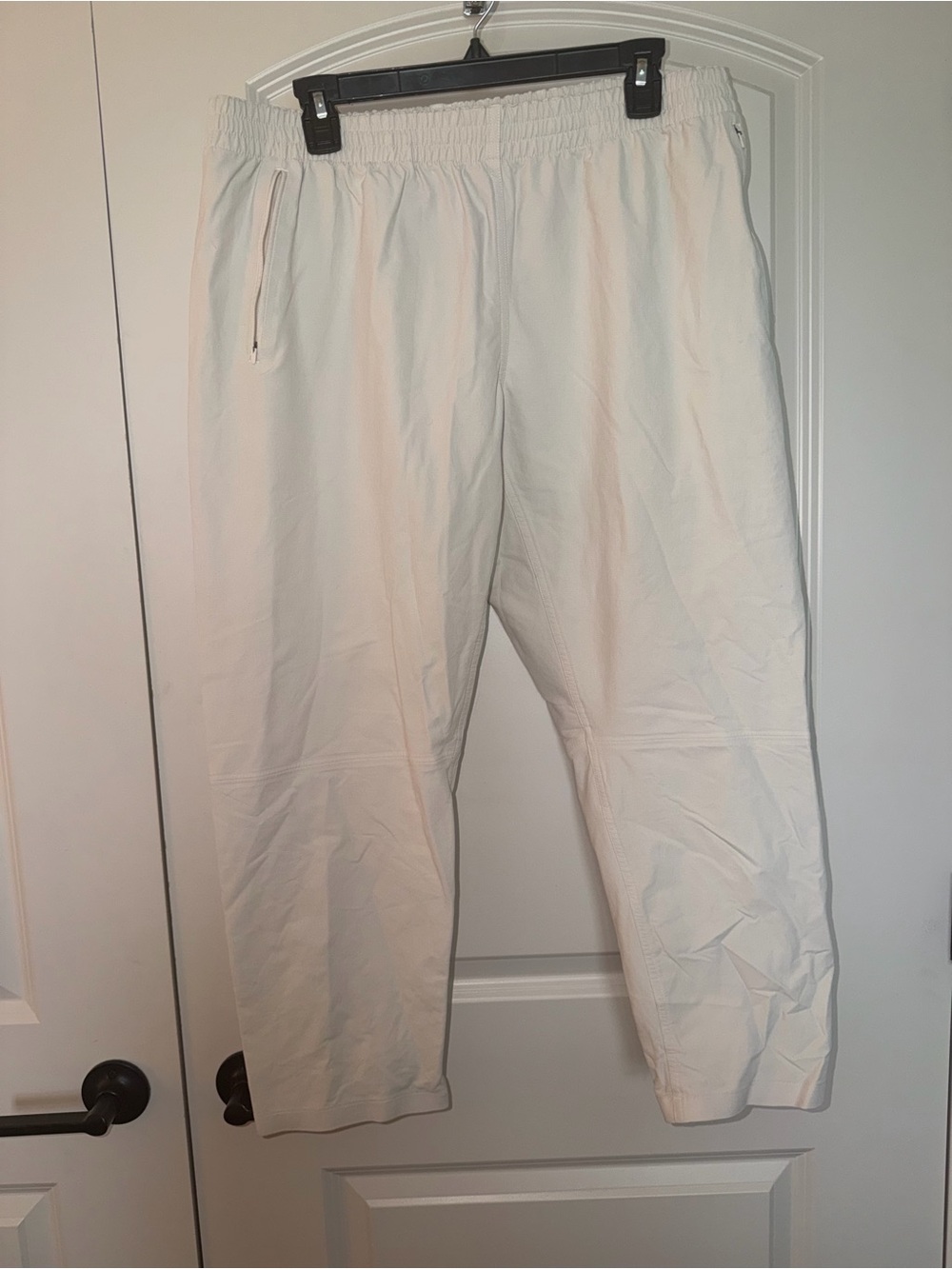 Outdoor Voices White Track Pants with Elastic Waist